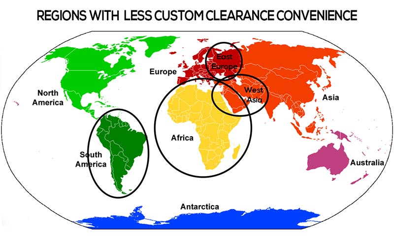 Petits pays avec moins de transitaires frigorifiques