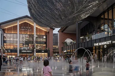 منظر ييوو بلازا ييوو المسائي